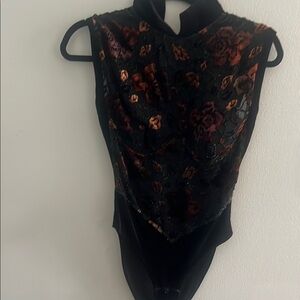 Floral Velvet Women's Top